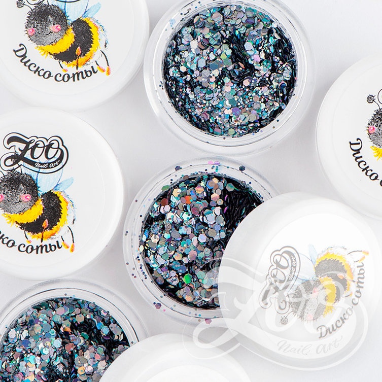 Confetti foil glitter mix different color from ZOO Nail