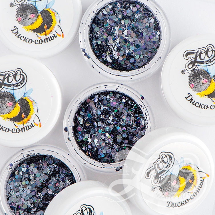 Confetti foil glitter mix different color from ZOO Nail