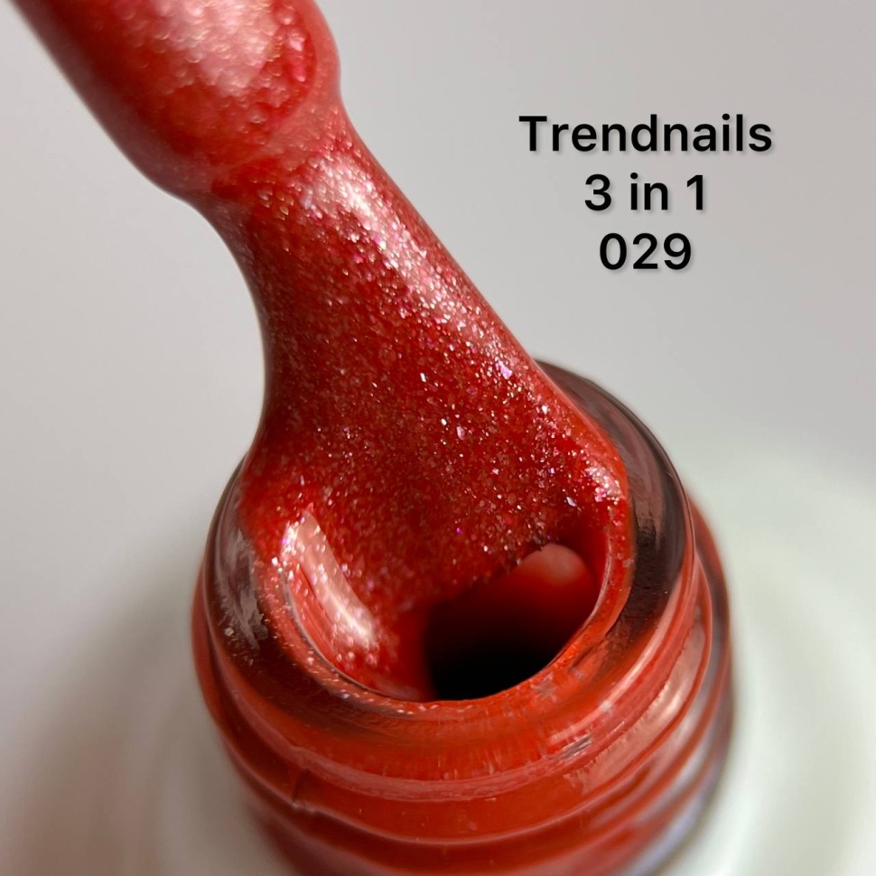 Гель лак от Trendnails (10мл) 3in1 номер 29 Bright Red