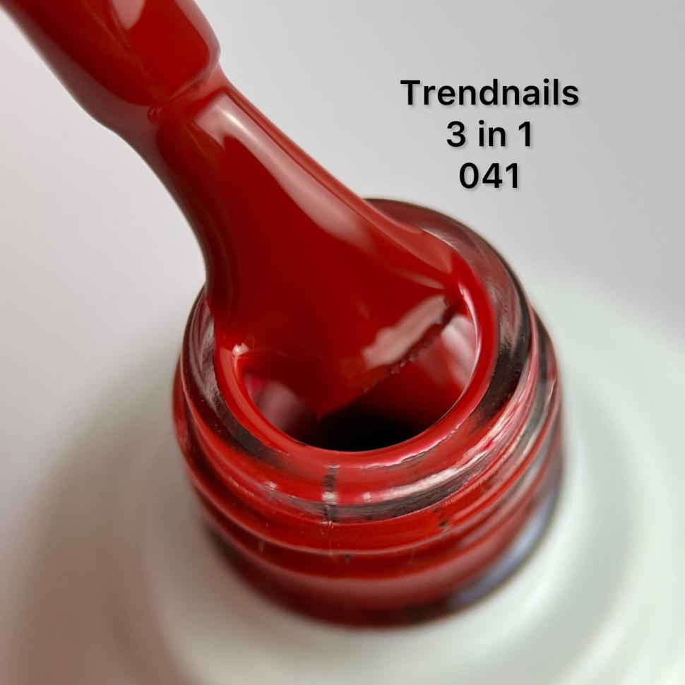 Гель лак от Trendnails (10мл) 3in1 номер 41 Lumious Classic Red