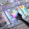Glitter flake foil Holography