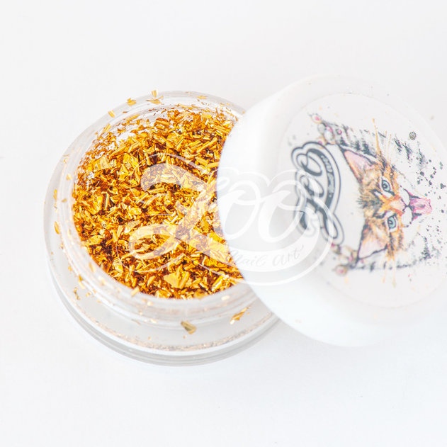 Glitter Flocken gold/silber von ZOO Nail