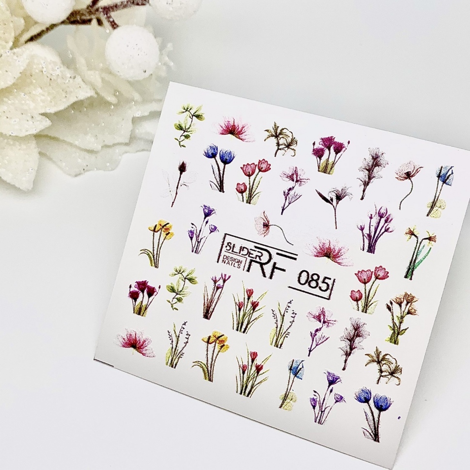 Sticker Design RF085 Blumen (Wasserlösliche Aufkleber) Слайдер