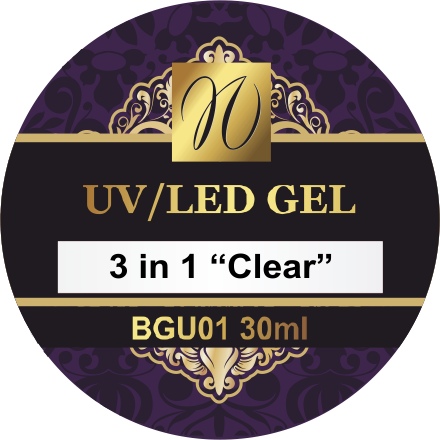 UV /LED gel "3 in 1" "Clear" 1000 ml