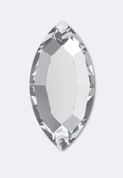 Стразы "2200 Navette Flat Back Crystal" 6 штук (8ммх4мм) от Swarovski