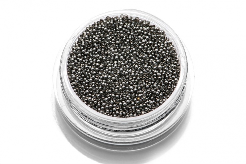 Caviar Beads Graphit (glas) Gr.0,6-0,8