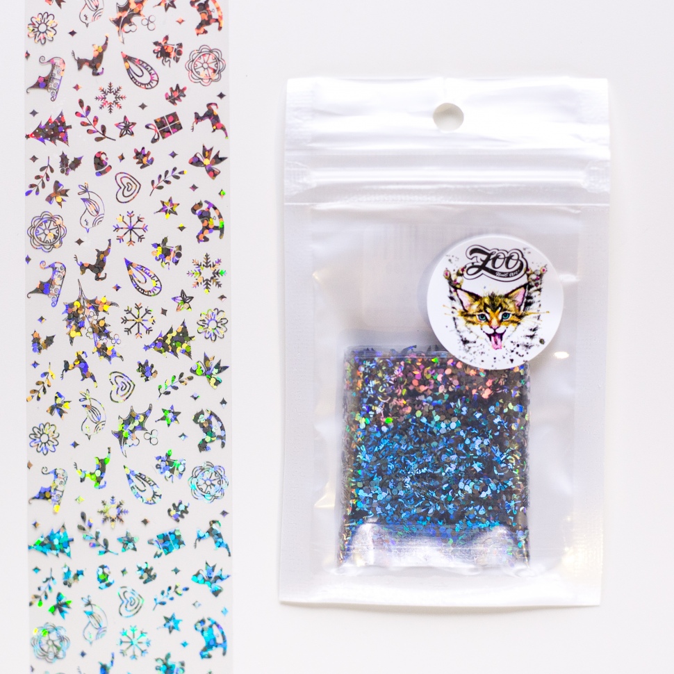 Transfer foil Winter motifs with different patterns from ZOO Nail