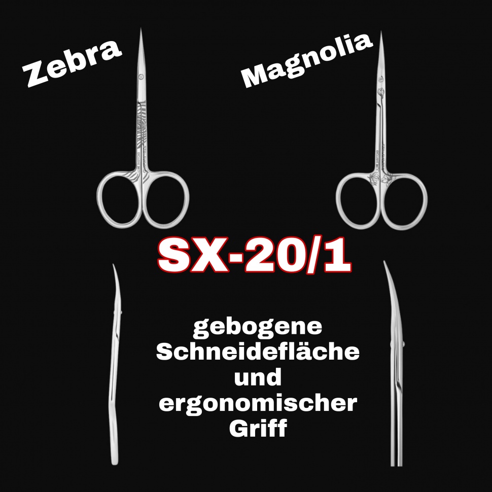 Nagelhautschere "Magnolia / Zebra" SX-20/1 STALEKS EXCLUSIVE 