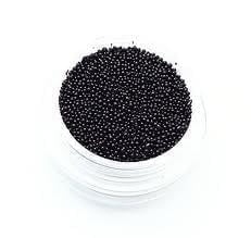 Caviar Beads Schwarz Metall Gr.0,6-0,8