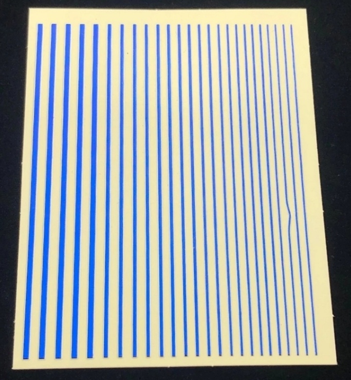 Sticker stretchy stripes metallic blue