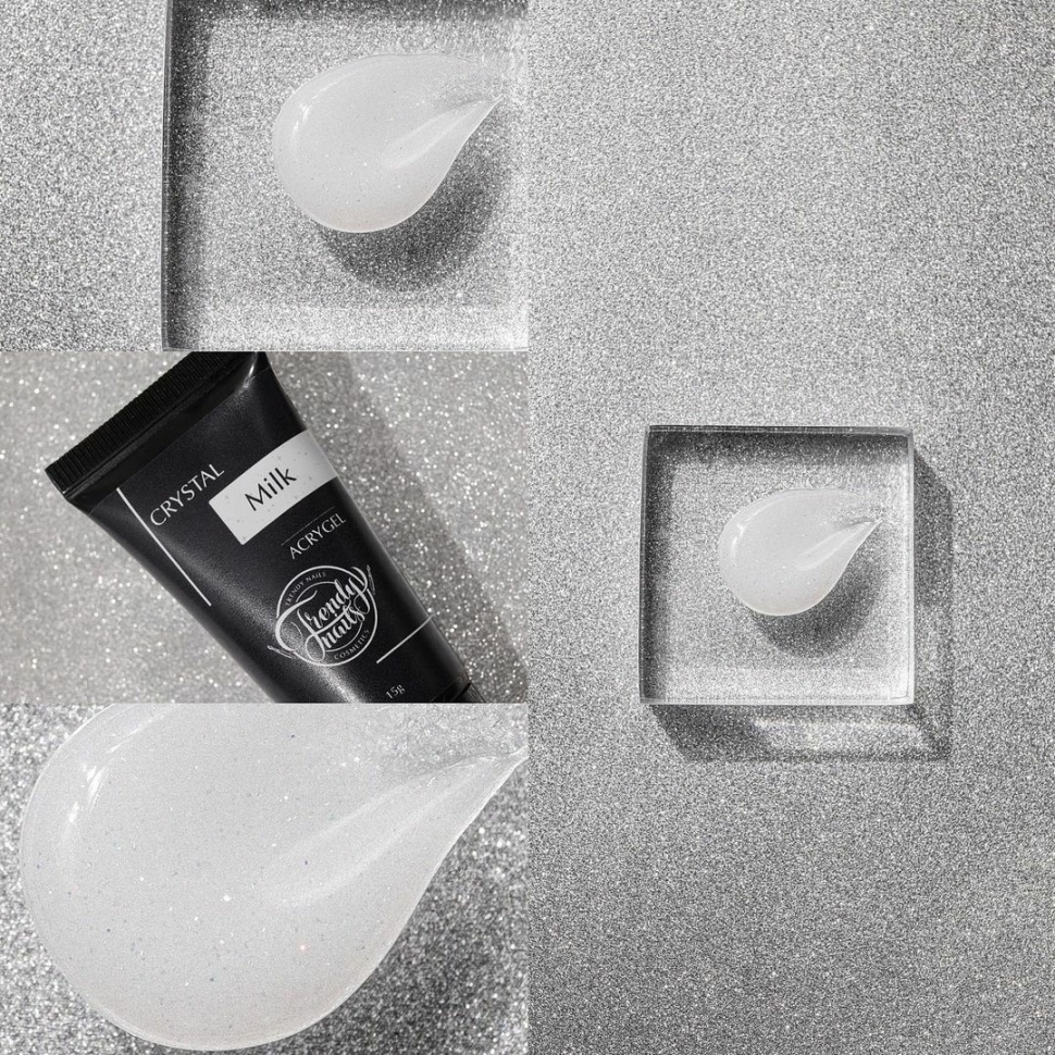 Polygel Acrylgel Crystal "Milk" 15ml/30ml von Trendy Nails    