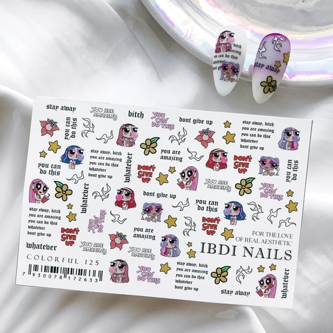 Sticker COLORFUL Nr.125 von IBDI Nails