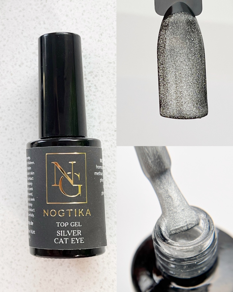 Top Silver Cateye (Glanzgel ohne Schwitzschicht) 8ml/15ml von NOGTIKA  