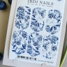 NailArt Wrap 03 Blue Peony von IBDI Nails
