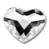 Rhinestones "Heart Crystal" 6 pieces (6mm)