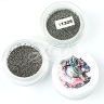 Caviar Beads Schwarz (Metall Mini Perlen) Gr. 0,6/0,8 mm 
