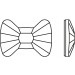 Rhinestones "Bow Tie iridescent" 6 pieces (6mmx4,5mm)