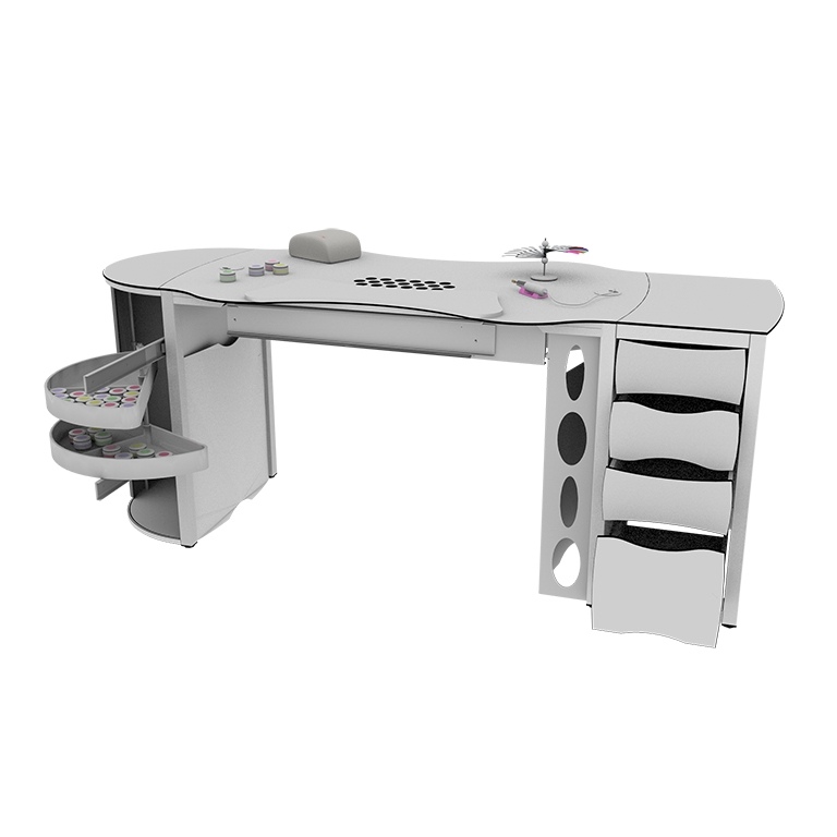 Nail table Roman table incl. Suction A 400 with cupboards half-round and square