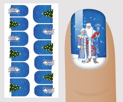 Наклейка для ногтей "Рождество"