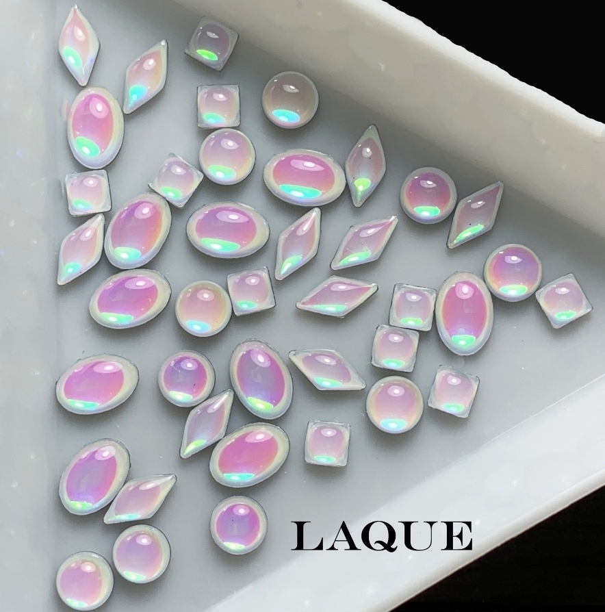 MIX pearls for nail art in Pink Opal from Laque (rhombus, do not fade)