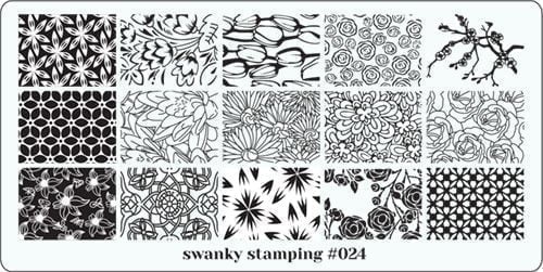 Stamping plate stencil  with No. 024 by Swanky