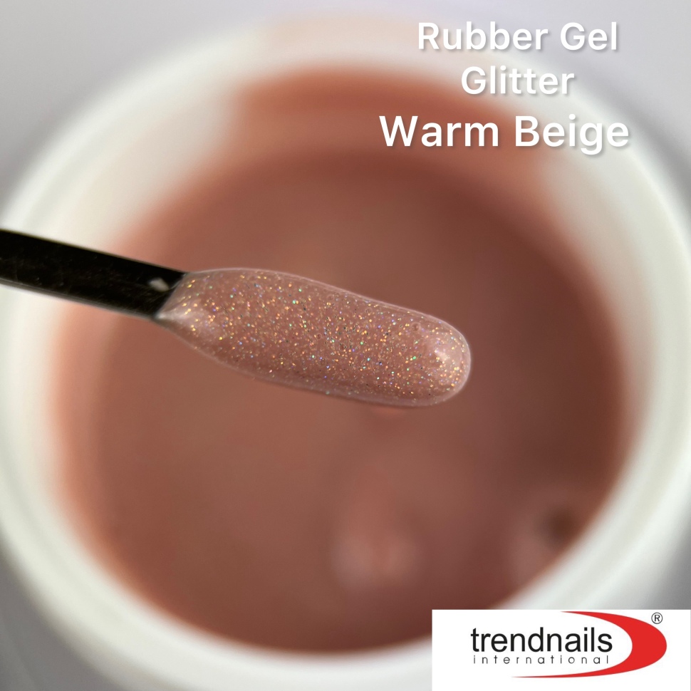 Rubber Gel Glitter "Warm Beige" 15ml von Trendnails  