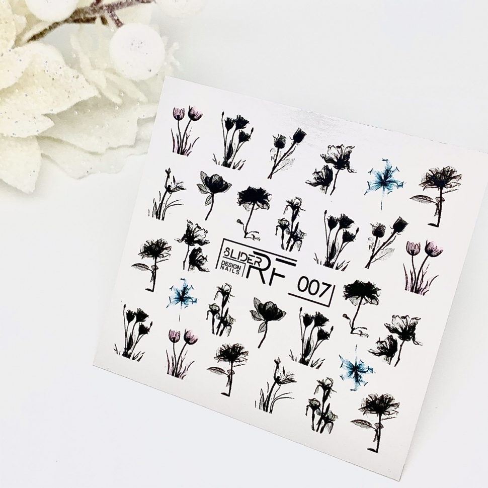 Sticker Design RF007 Blumen (Wasserlösliche Aufkleber) Слайдер