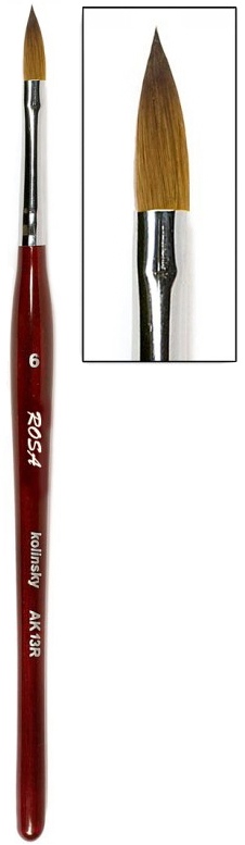 Roubloff Pinsel für das Modellieren der Fingernägel mit dem Acryl. AK13R Gr. 6
