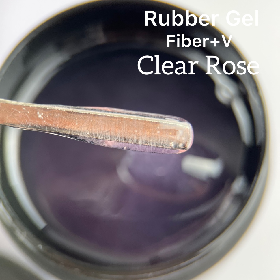 Rubber Gel Fiber+V – Clear Rose 15ml von Trendnails