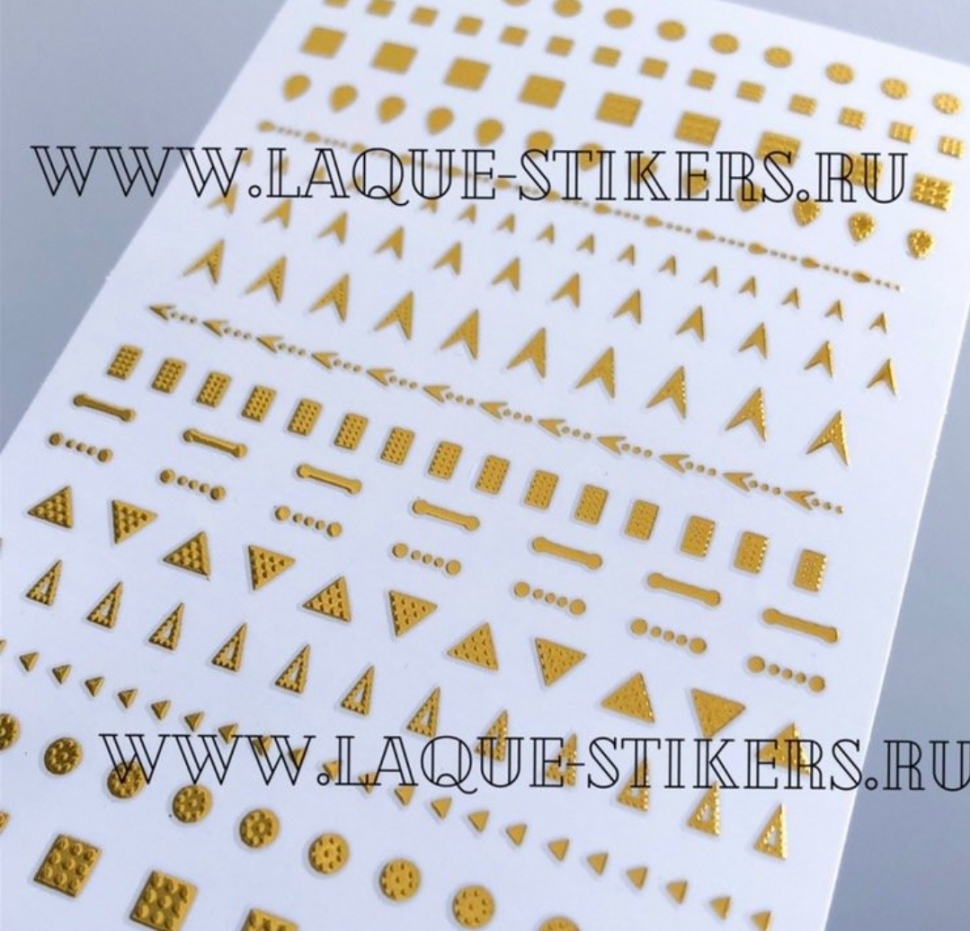 Selbstklebende Sticker Formen in gold