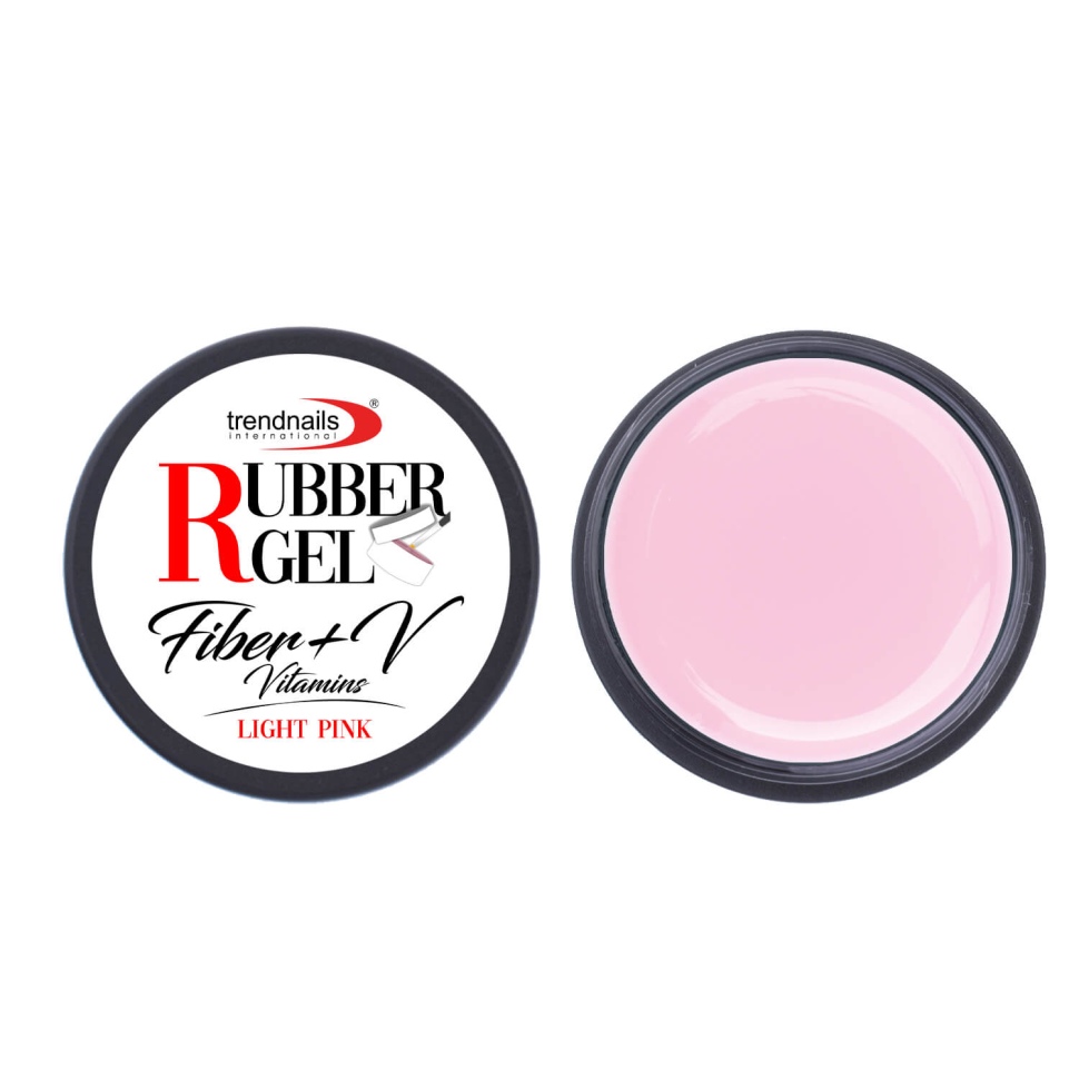 Rubber Gel Fiber+V – Light Pink 5-50ml von Trendnails 