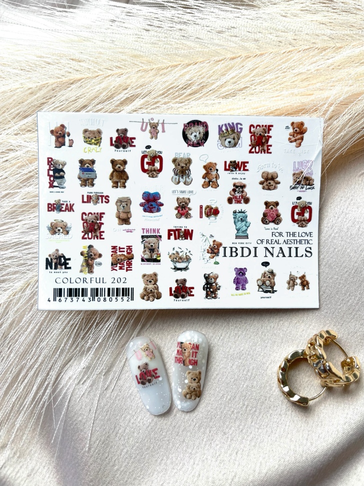 Sticker COLORFUL 202 von IBDI Nails