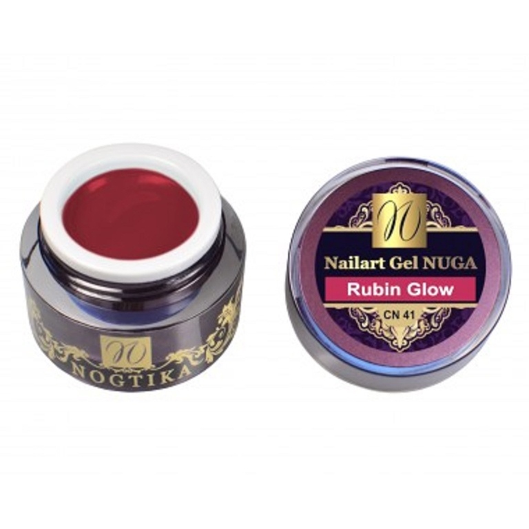Nail art color gel NUGA (without sweat layer) "Ruby Glow"