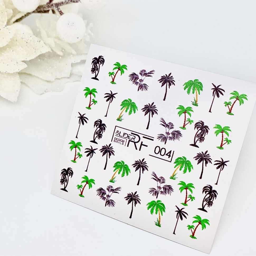 Sticker Design RF004 Palm Trees (Water Soluble Stickers) Слайдер