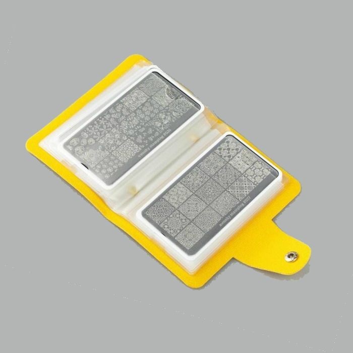 Stamping bag (case) for 20 plates, yellow from Swanky
