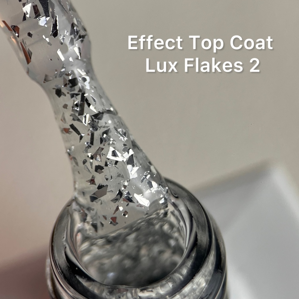 Effect Top Coat Lux Flakes 2 NO WIPE 10ml von Love My Nails 