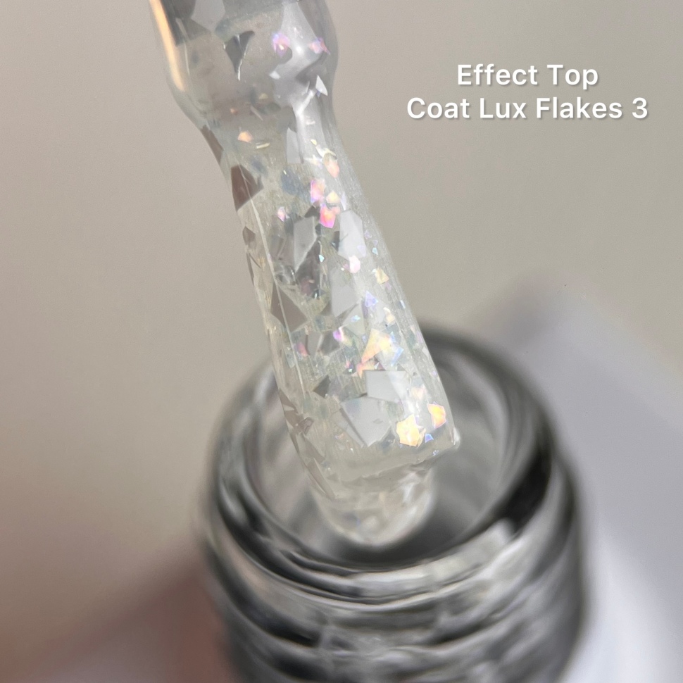 Effect Top Coat Lux Flakes 3 NO WIPE 10ml von Love My Nails 