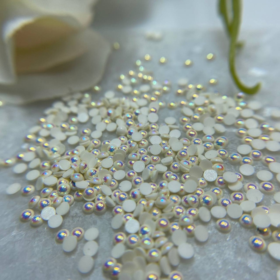 Perlen  für Nailart Pearl-soft-white