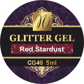 Glitter Gel "Red Stardust" 5ml