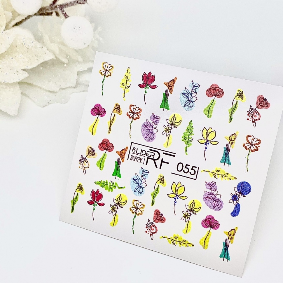 Sticker Design RF055 Blumen (Wasserlösliche Aufkleber) Слайдер
