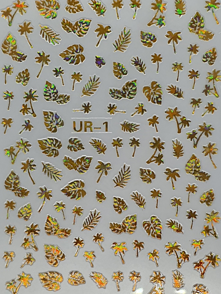 Sticker goldene Blätter