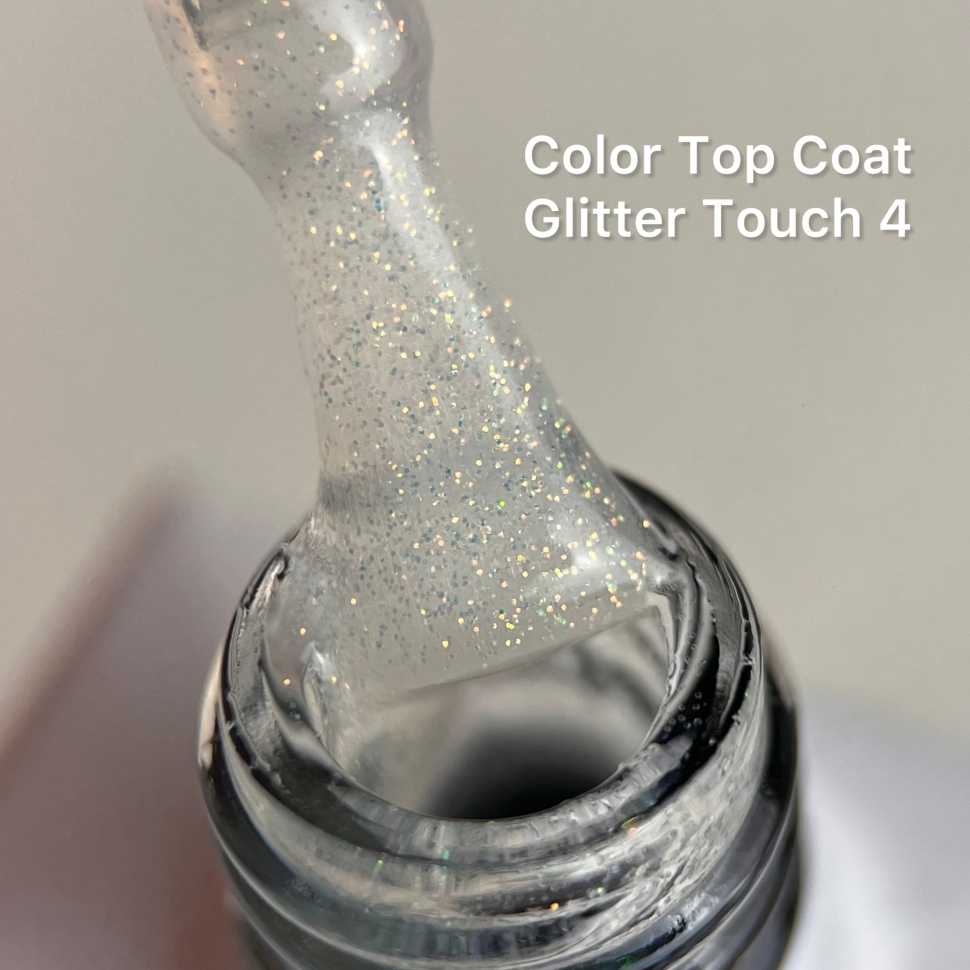 Color Top Coat Glitter Touch 4 NO WIPE 10ml von Love My Nails