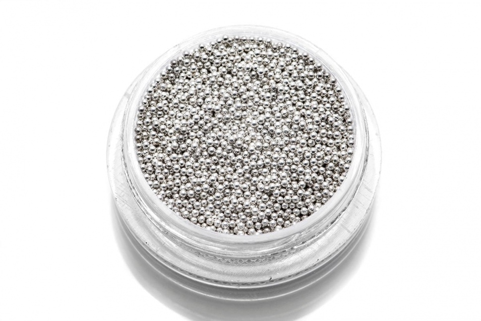 Caviar Beads Silber (Metall Mini Perlen) Gr. 0,8 mm