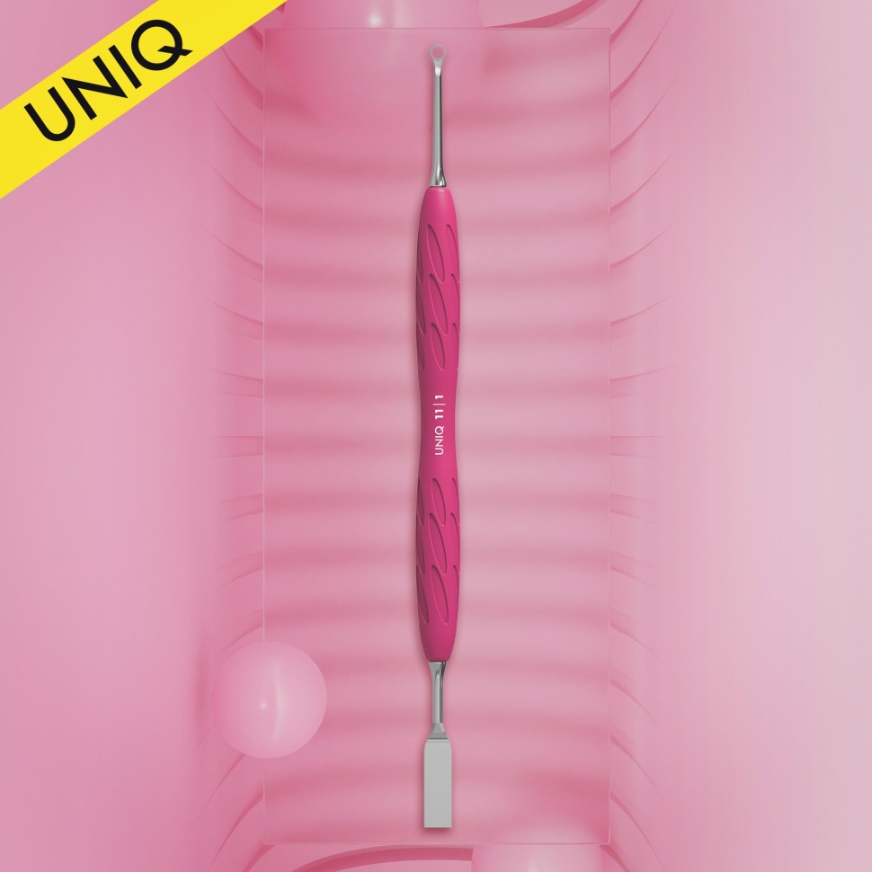 Pusher für Nagelhaut mit Silikongriff (sterilisierbar) STALEKS UNIQ PQ11/1