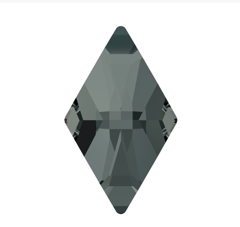 Strasssteine "2773 Black Diamond F" 6 St. (5mmx3mm) von Swarovski 