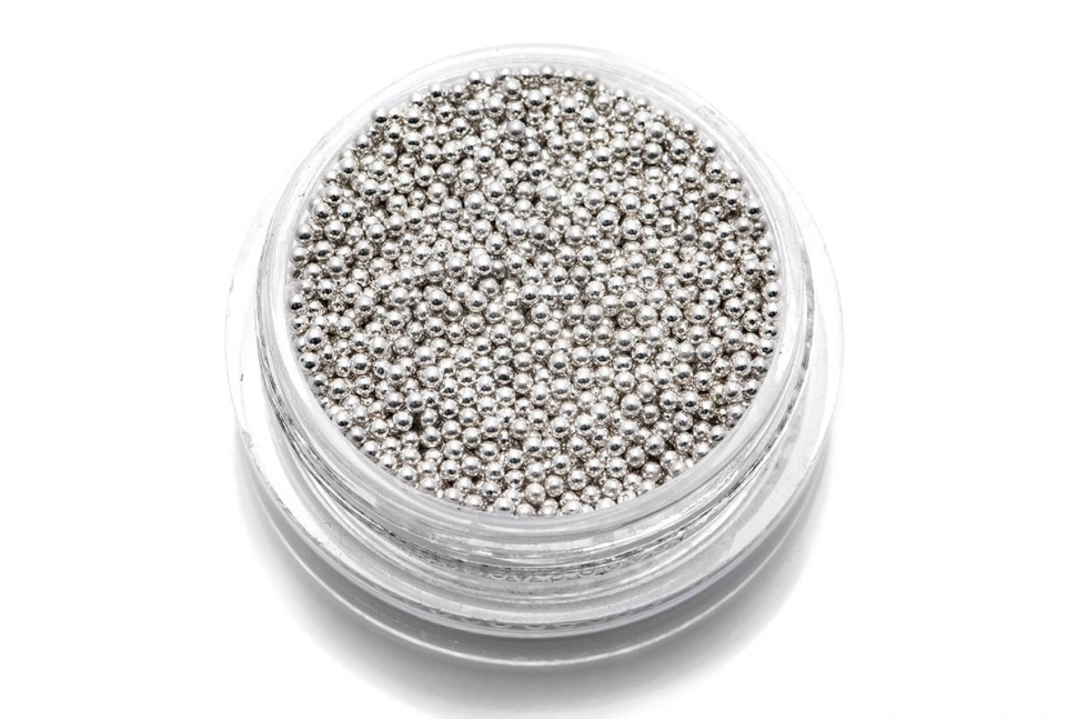 Caviar Beads Silber (Metall Mini Perlen) Gr. 1,2 mm 