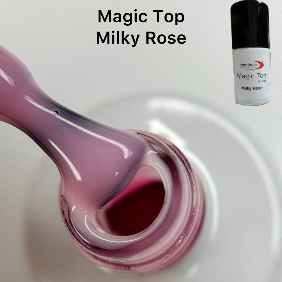 Magic Top No Wipe Versiegler Milky Rose (Glanzgel ohne Schwitzschicht) 10ml von Trendnails