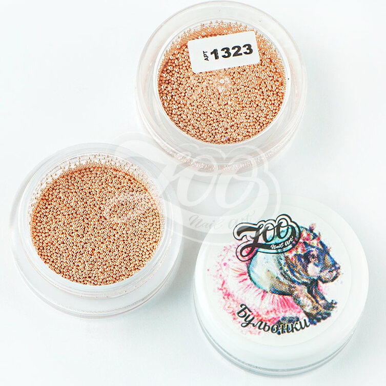 Caviar Beads Gold Rose (Metall Mini Perlen) Gr. 0,6/0,8/1 mm