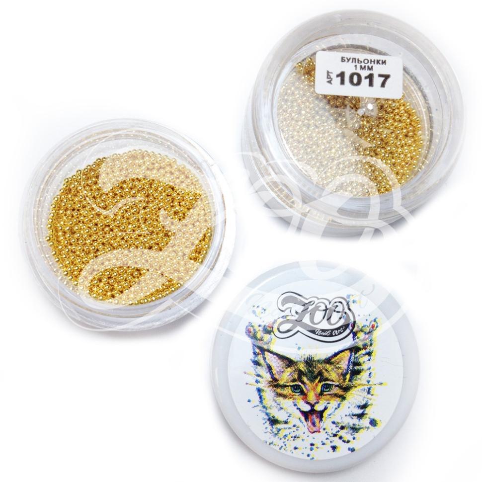 Caviar Beads Gold (Metall Mini Perlen) Gr. 0,6/0,8/1 mm