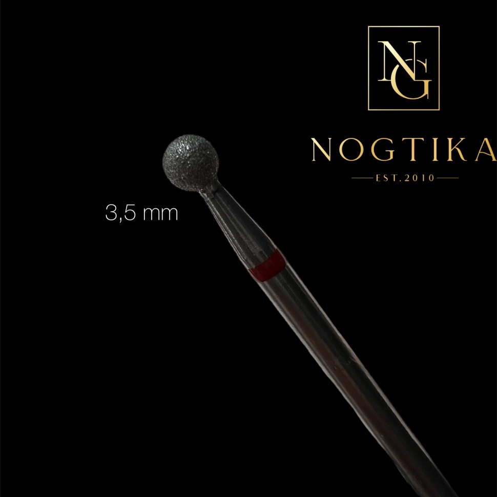 Diamantfräser Bit fein (roter Ring) in Größen: 1,6mm bis 5mm von NOGTIKA 